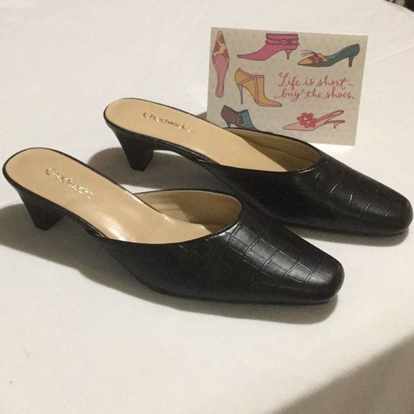 Chadwick’s Shoes - Chadwick’s Black Heel Mule Slip On